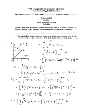 Lecture+8 - Extreme values - Calculus 2402A/B - Lecture 8September 28 ...