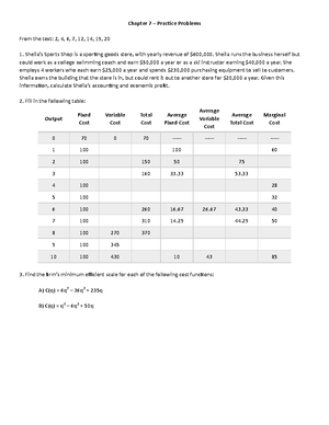 Chapter 6 Practice - Chapter 6 – Practice Problems From the text: 1, 4 ...