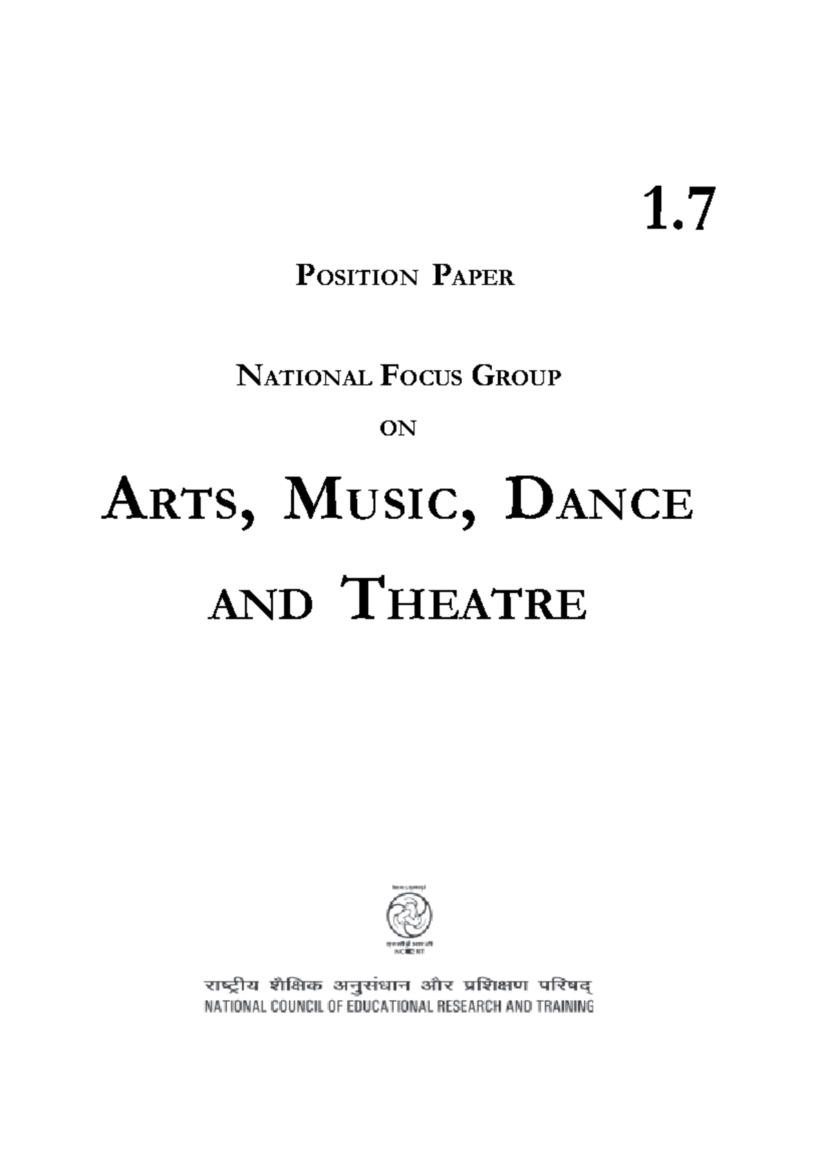 Art education - P OSITION PAPER NATIONAL FOCUS G ROUP ON A RTS , M USIC ...