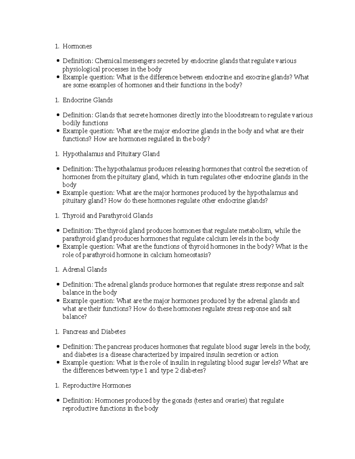 The Endocrine System - Class Notes with summary for Human Anatomy and ...