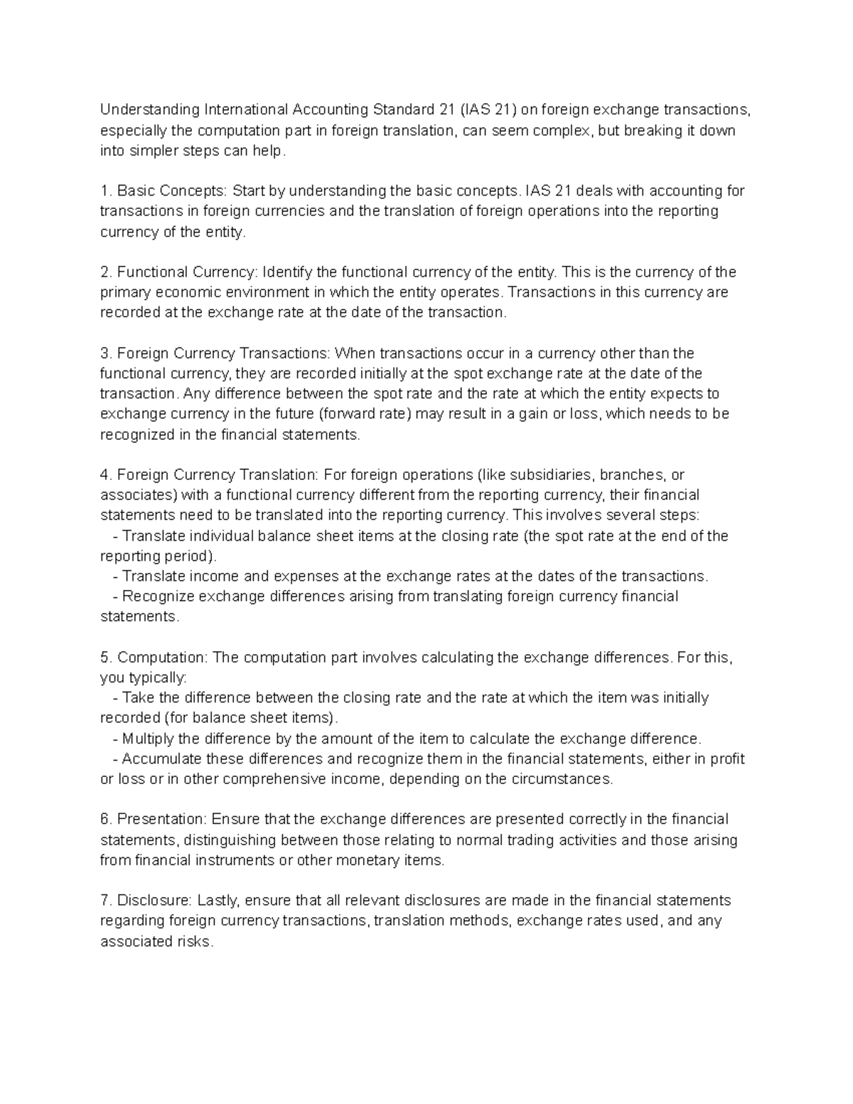 Untitled document - Understanding International Accounting Standard 21 ...