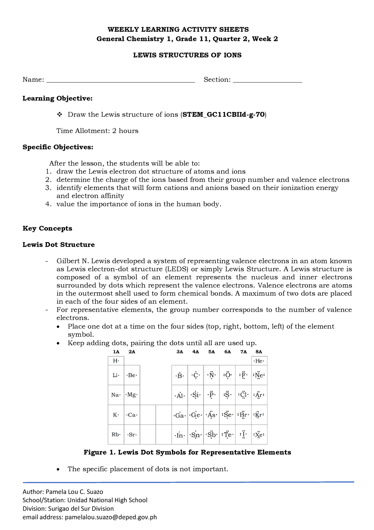 Gc1 Q2 Week 2 - Science Week 2 - Author: Pamela Lou C. Suazo School 