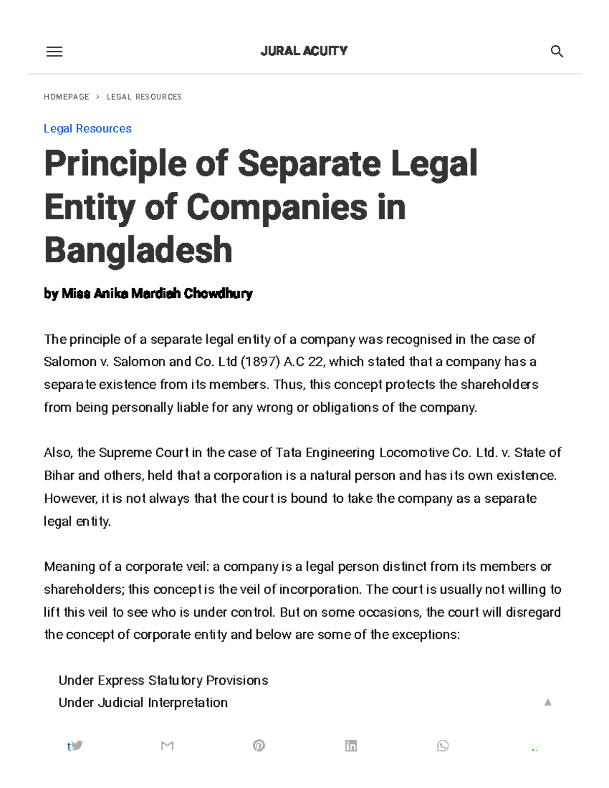 principle-of-separate-legal-entity-of-companies-in-bangladesh-jural