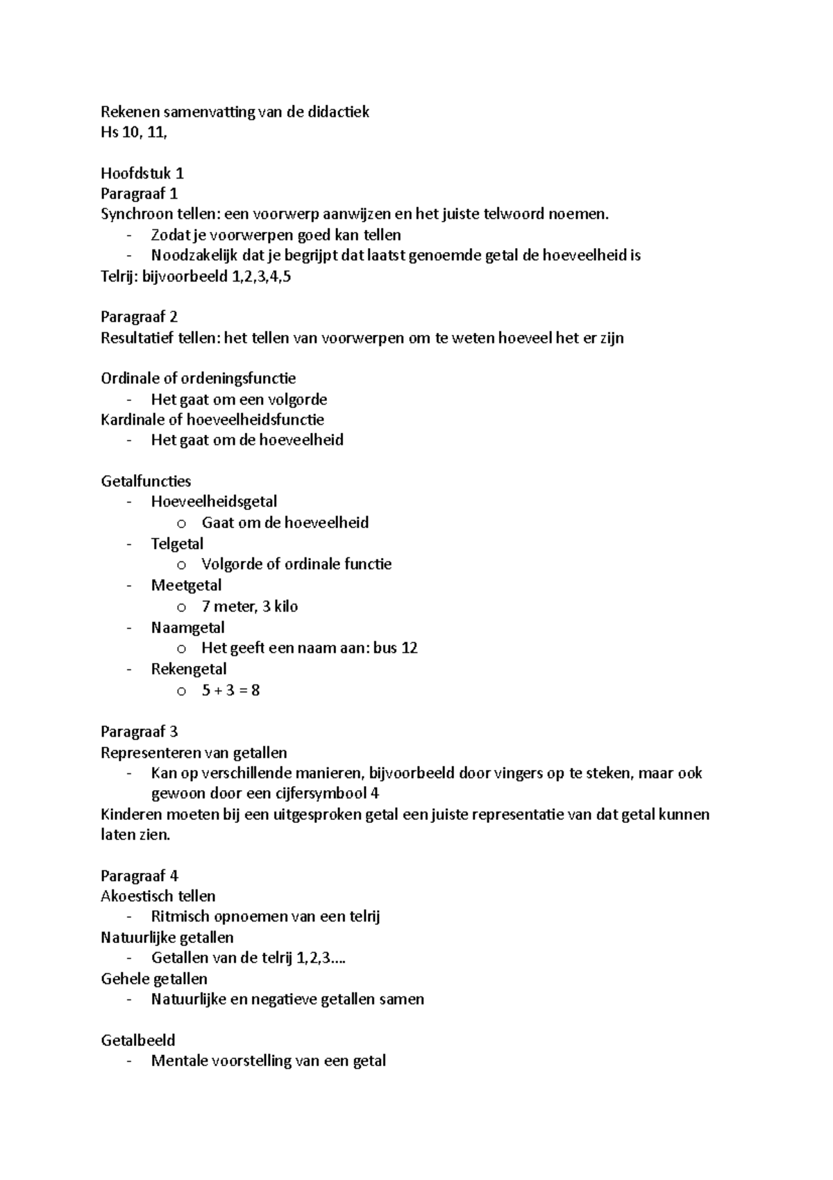 Rekenen Samenvatting - Leuk - Rekenen Samenvatting Van De Didactiek Hs ...