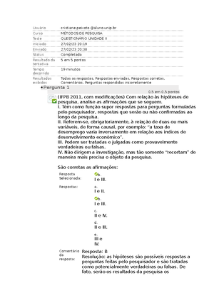 [Solved] Quanto Aos Objetivos A Pesquisa Cientfica Pode Ser ...