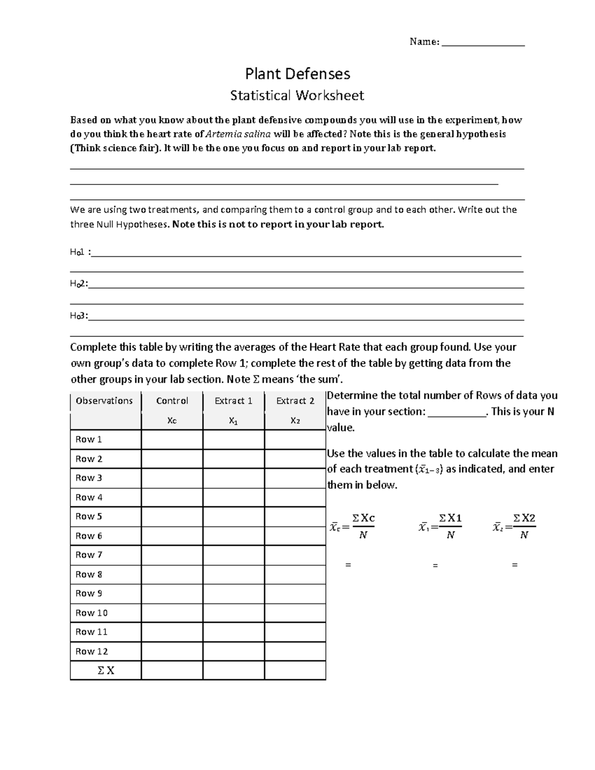 Plant Defense Worksheet Name: Plant Defenses Plant Defense Worksheet Name: Plant Defenses