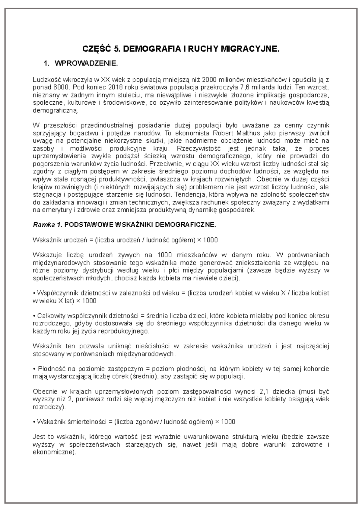 5 Ekonomika turystyki i rekreacji - CZĘŚĆ 5. DEMOGRAFIA I RUCHY