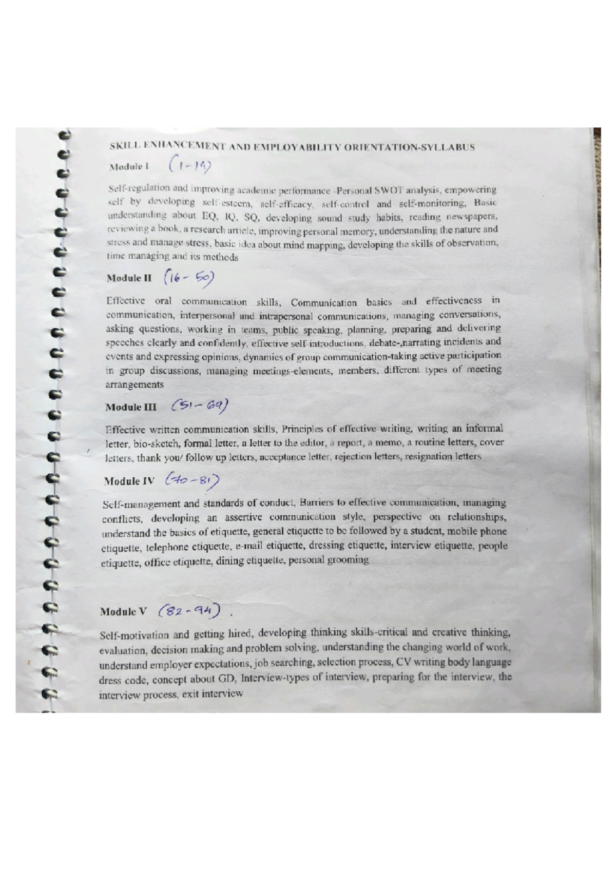 Skill enhancement - SKILL ENHANCEMENT AND EMPLOYABILITY Module I and ...