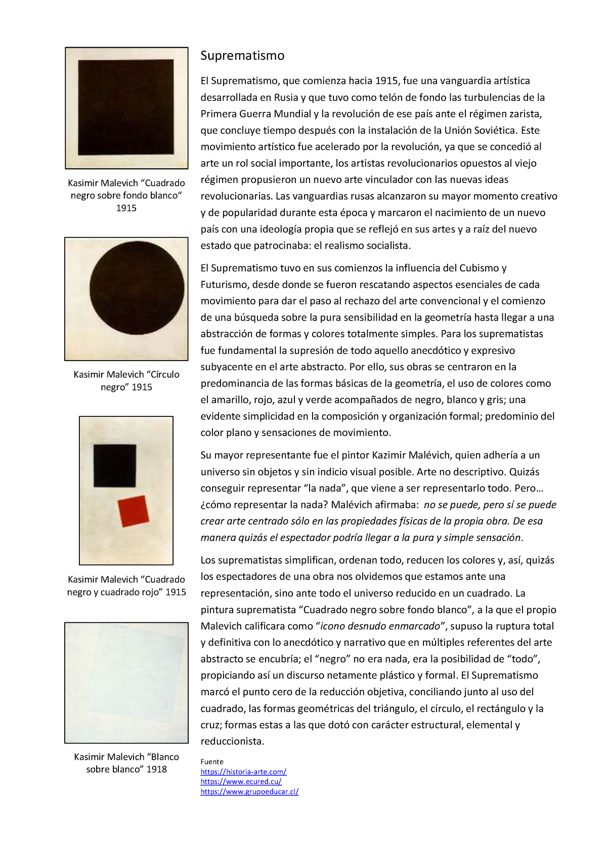 Cuadrado Blanco Sobre Fondo Blanco Malevich 1918