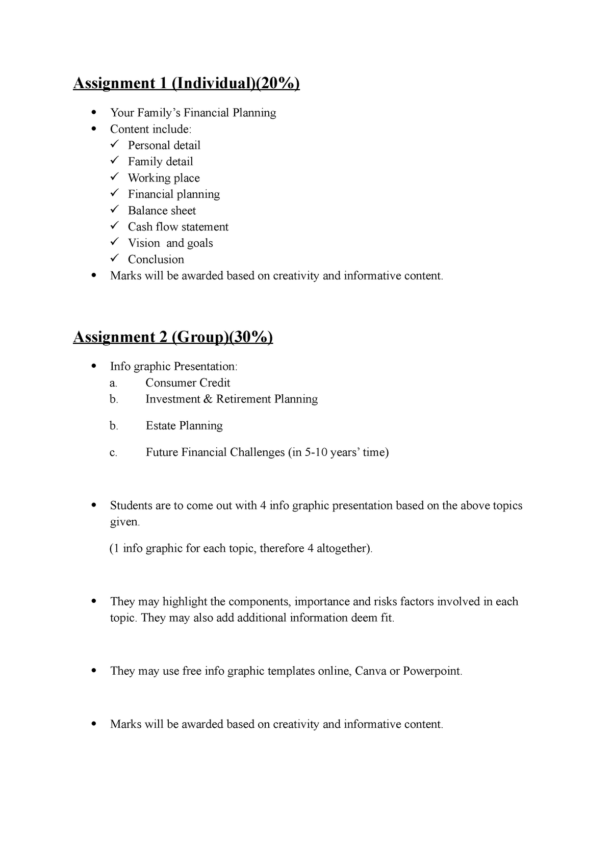 fin533 family financial planning assignment