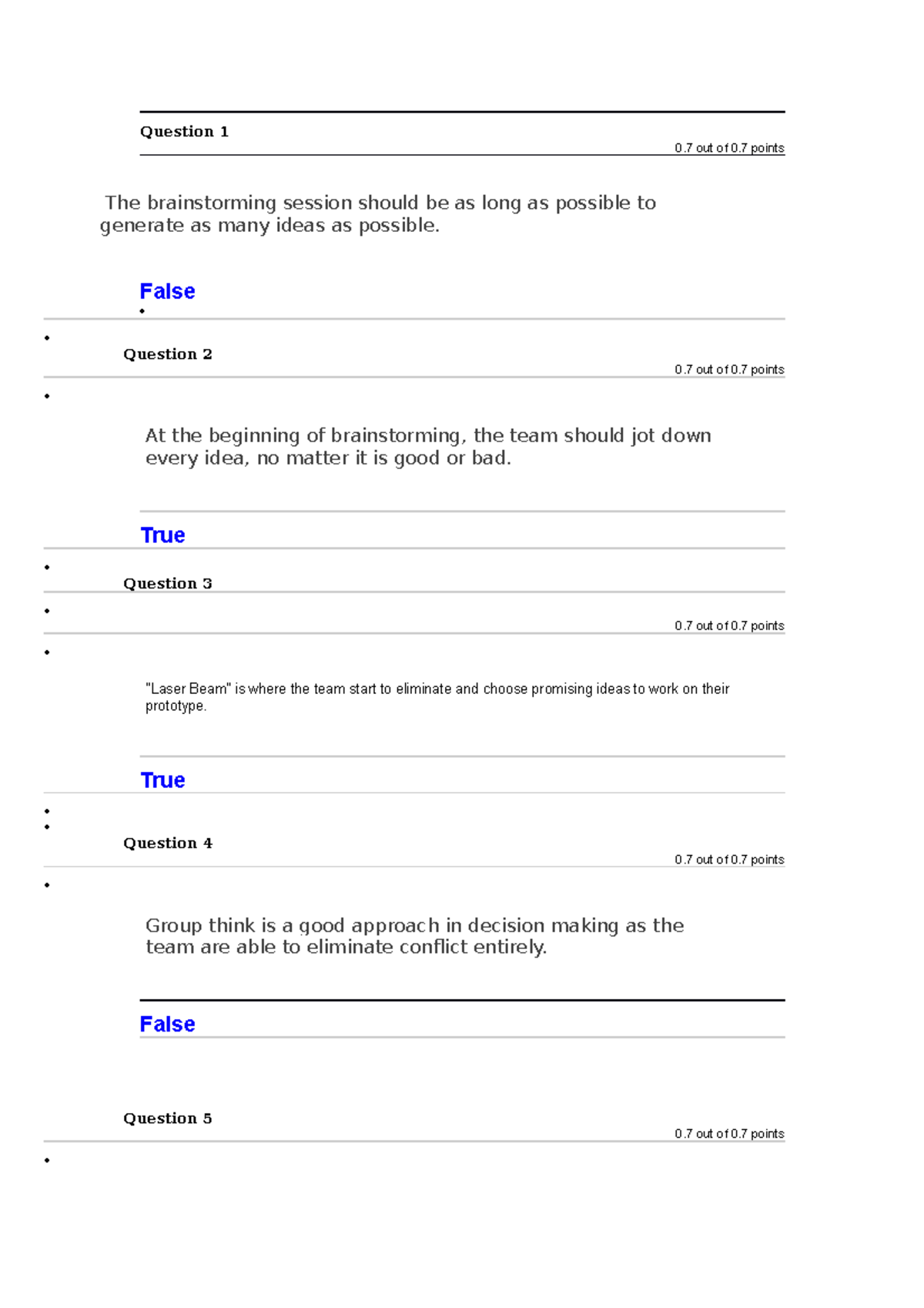 MPU 3253 design thinking week 6-7 Quiz 5 (5%) - Question 1 0 out of 0 ...