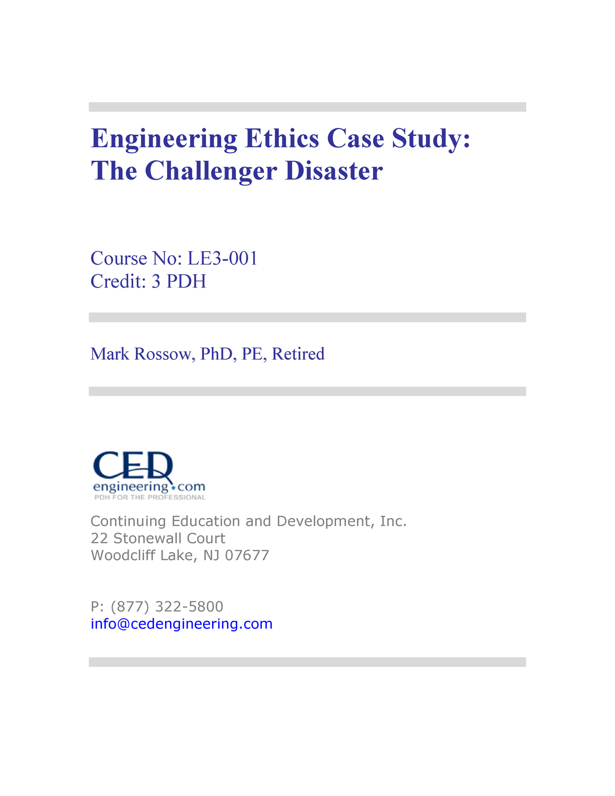 ethics case study disaster