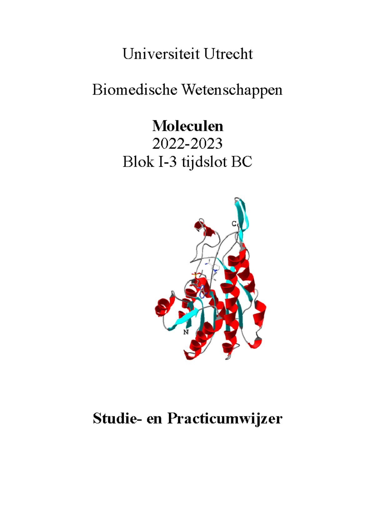 Studiewijzer En Practicum 2023 - Universiteit Utrecht Biomedische ...