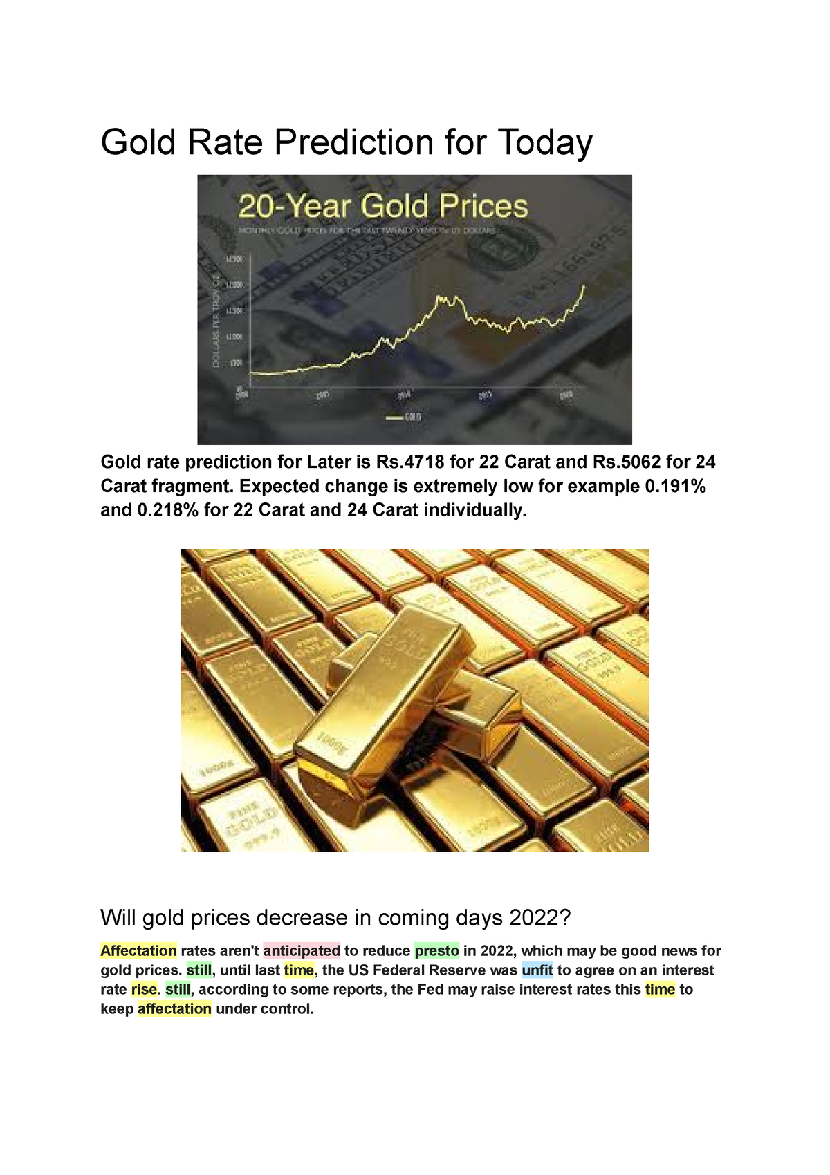 Goldrateprediction pdf Gold Rate Prediction for Today Gold rate