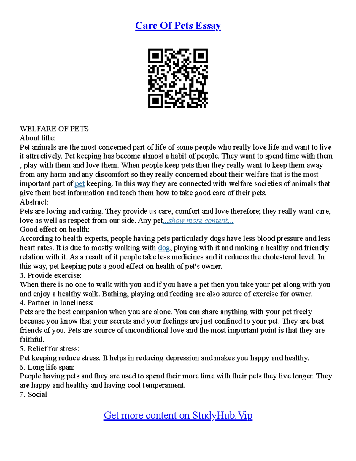 Travels With Charley Essay - Care Of Pets Essay WELFARE OF PETS About ...