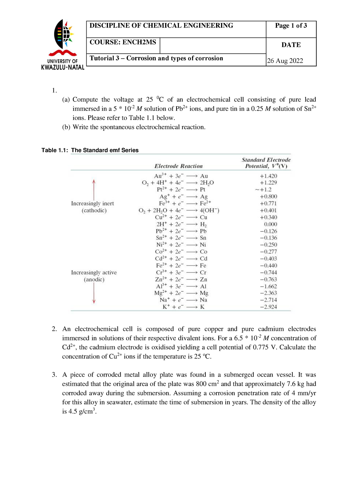 conclusion for assignment corrosion