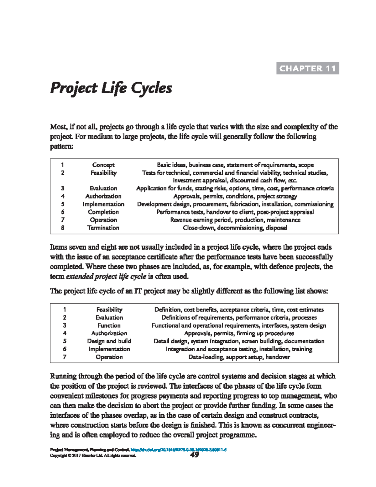 Project Life Cycle - For medium to large projects, the life cycle will ...