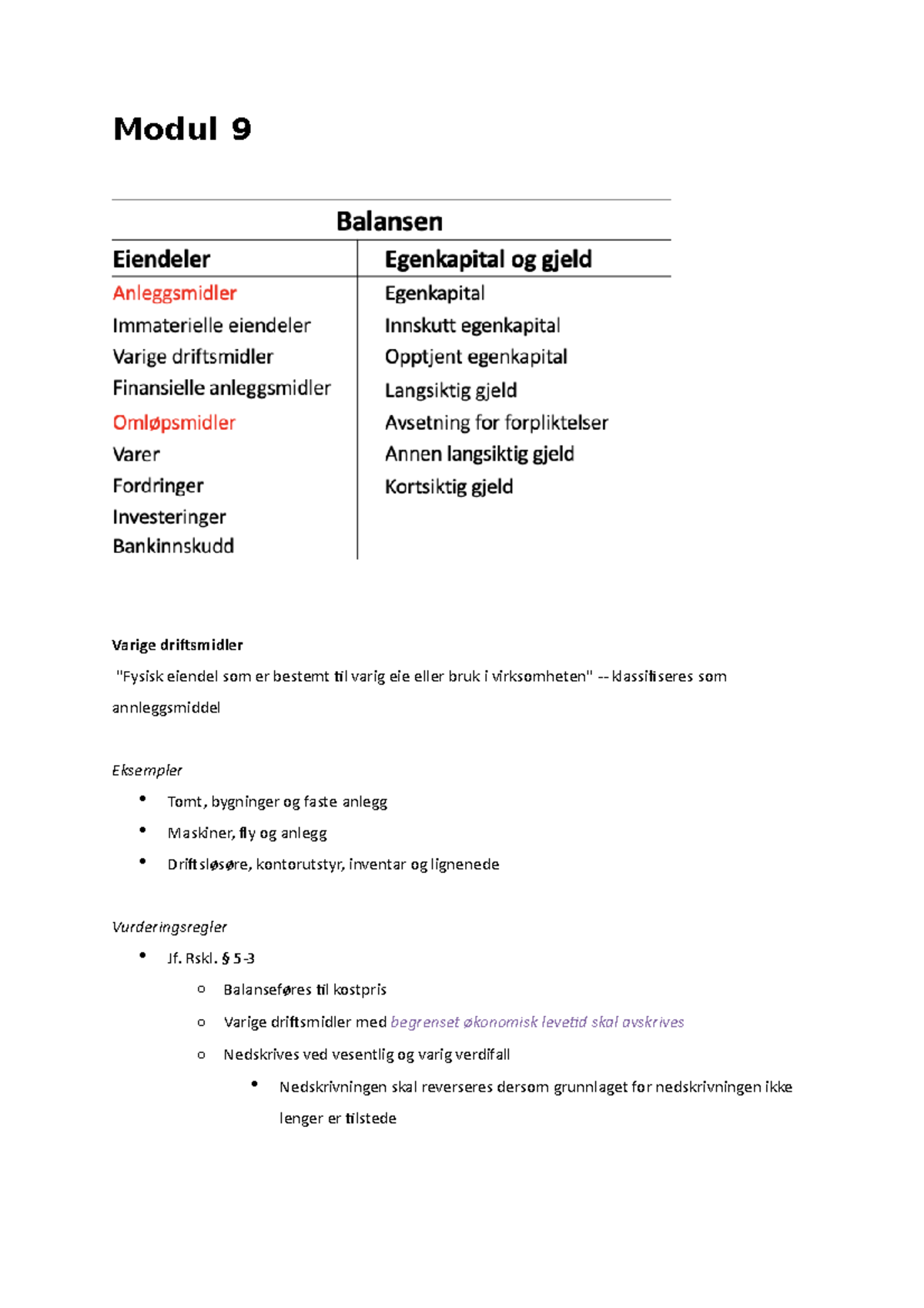 Modul 9 - Notater - FIN2007 - Studocu