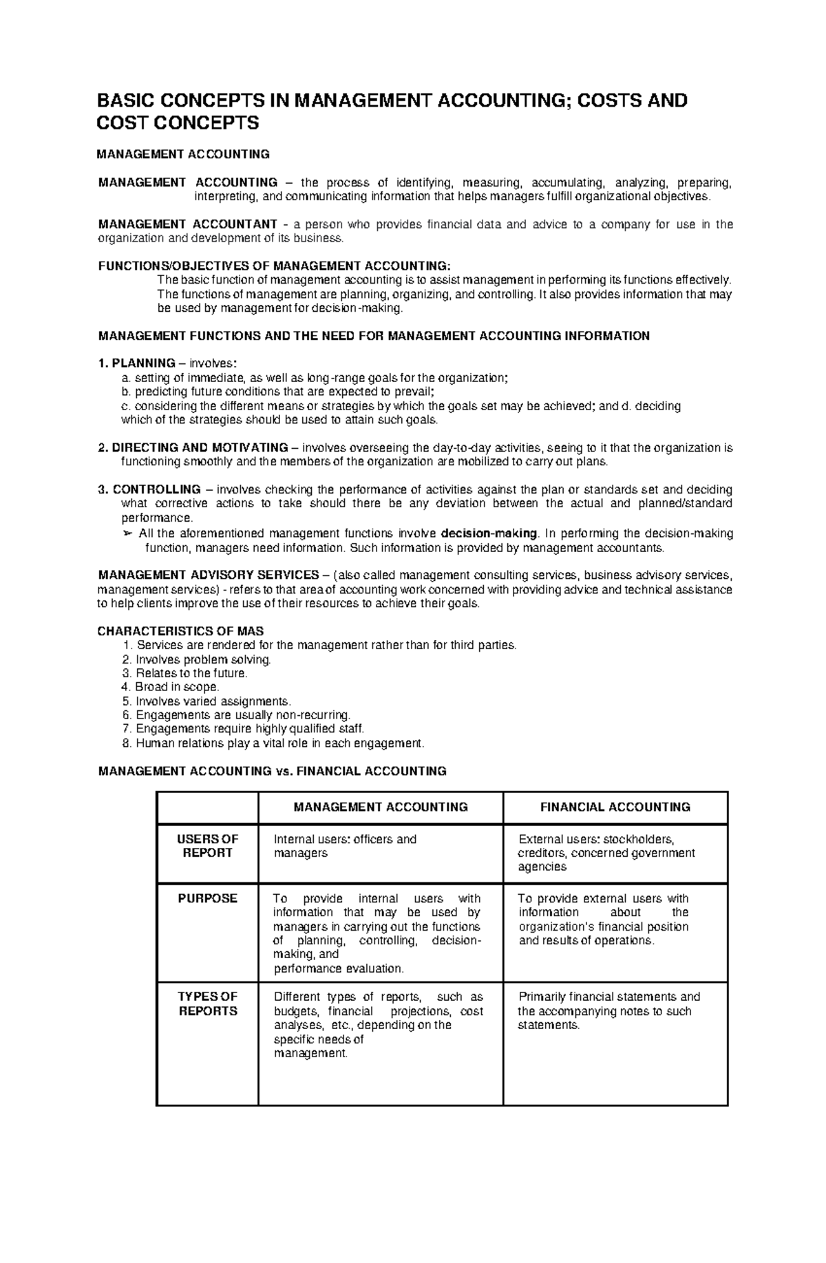 Basic Concepts IN Management Accountin 1 - BASIC CONCEPTS IN MANAGEMENT ...