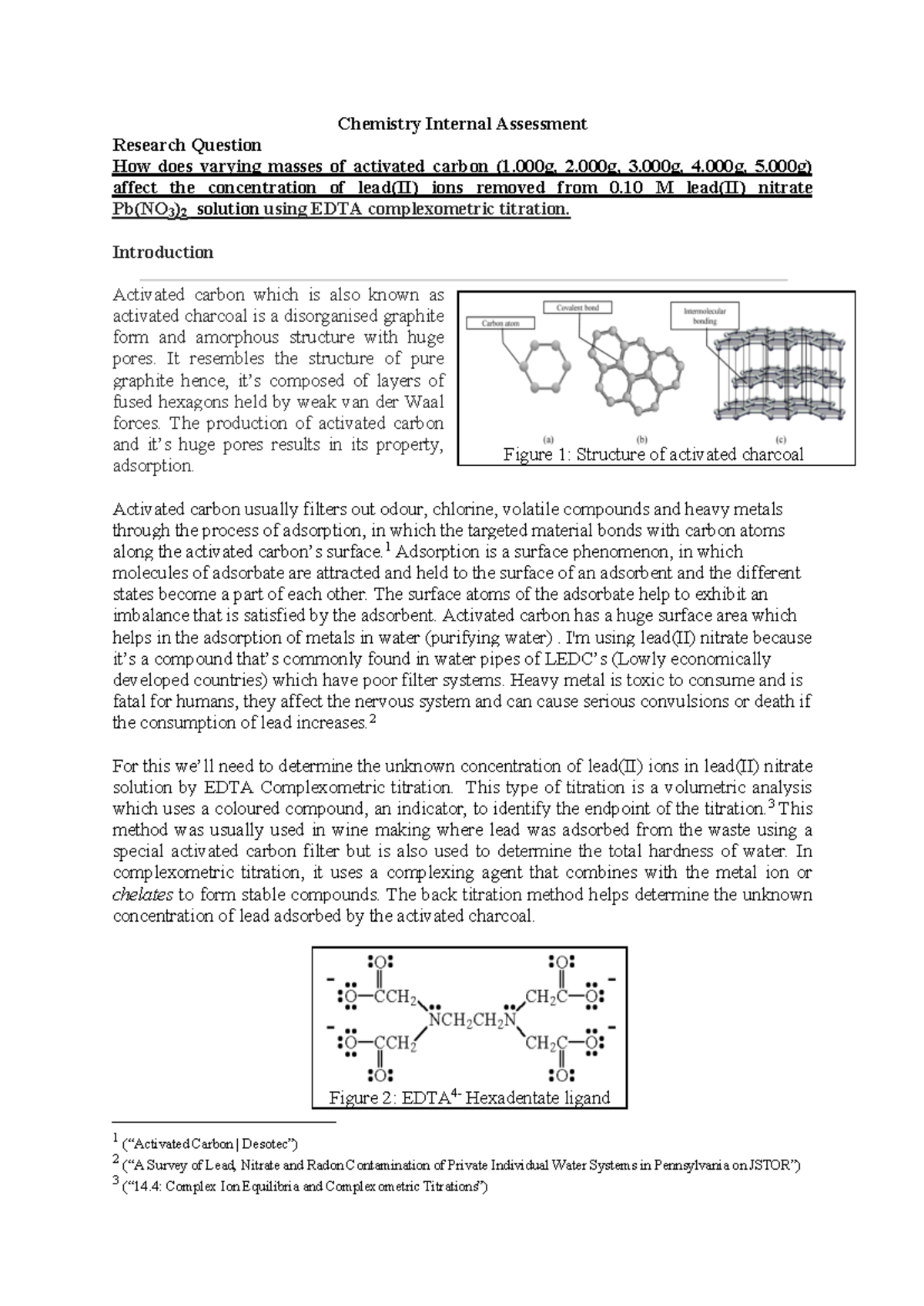 CHEM IA Final PART 2 - Chemistry Internal Assessment Research Question ...