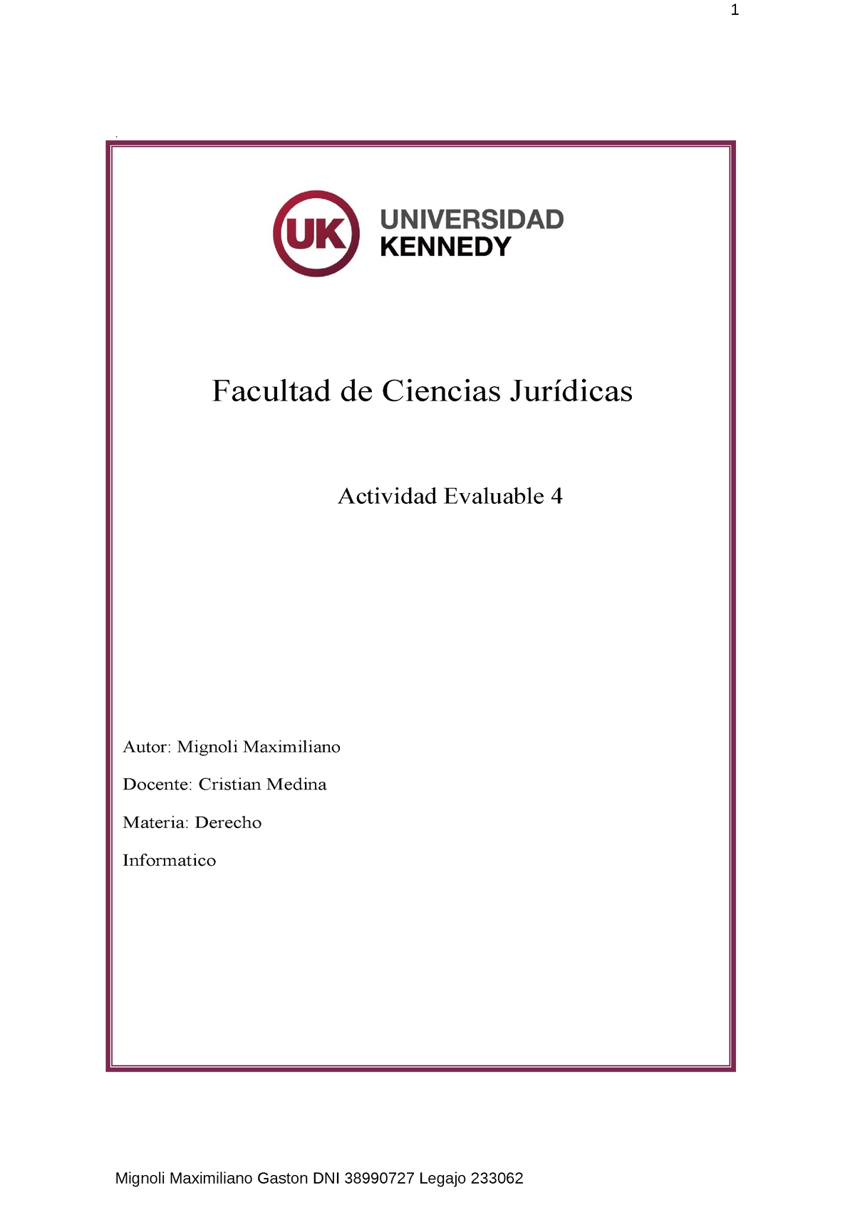 Actividad Evaluable 4 Derecho Informatico - . Facultad De Ciencias ...