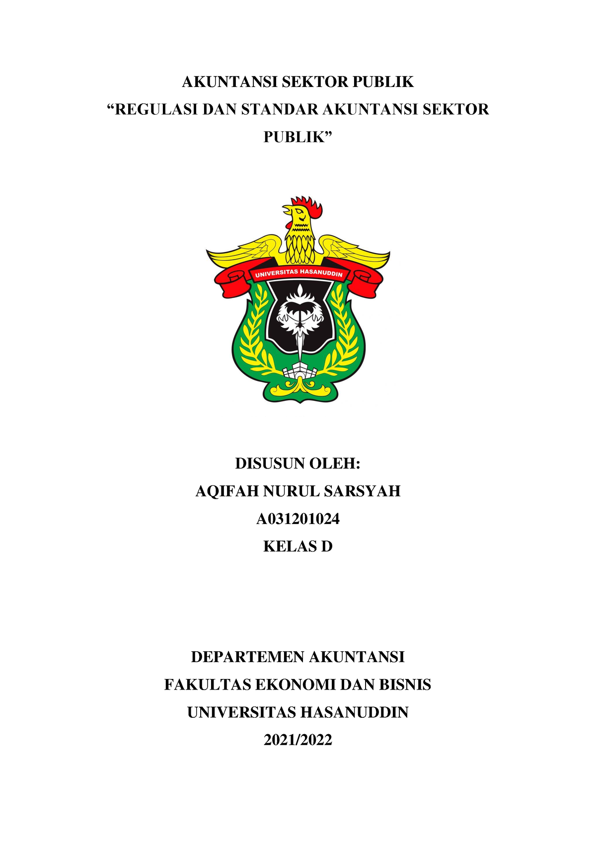 RMK1 ASP Regulasi Dan Standar Akuntansi Sektor Publik - AKUNTANSI ...