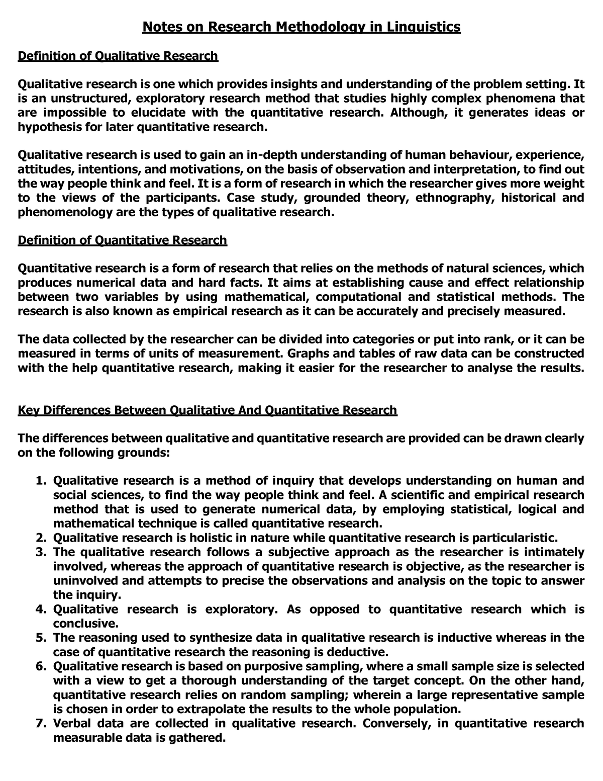 methodology definition linguistics