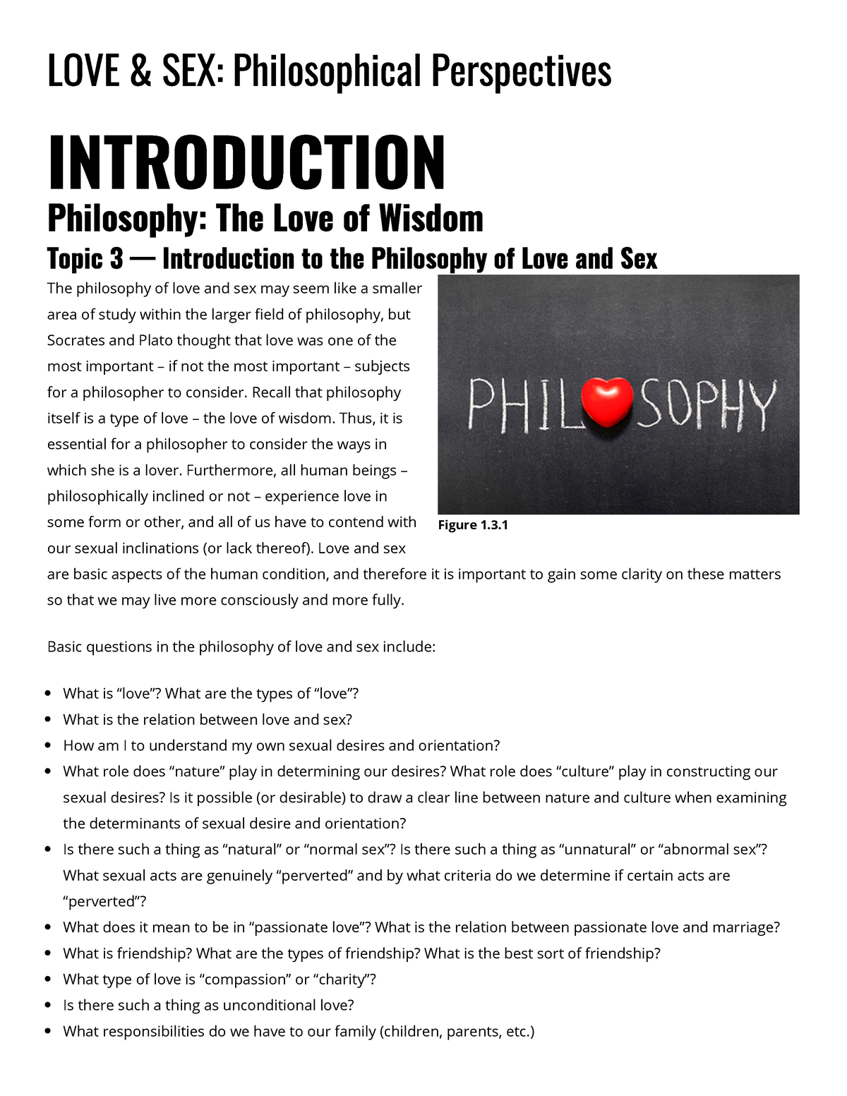 Overview 3 Love And Sex Phil Pers Phil 2005 0bf Love And Sex Philosophical Perspectives 3864