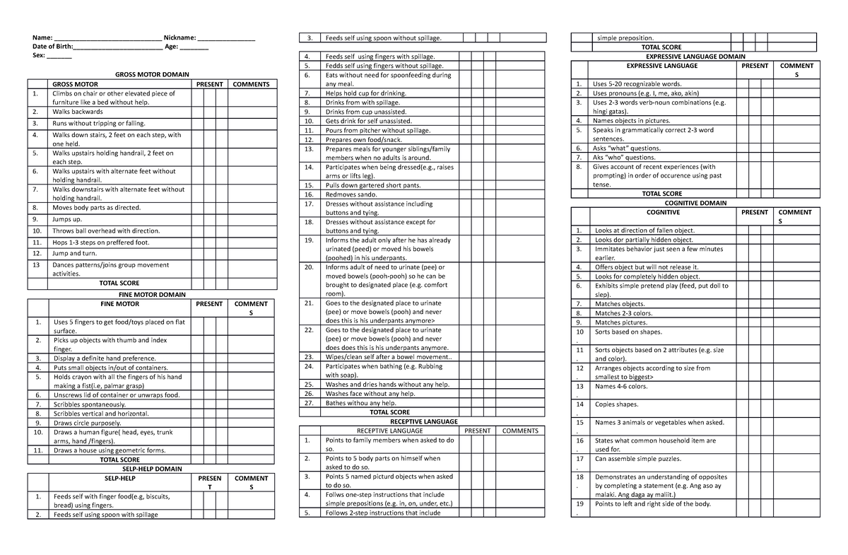 Silay SPED ECCD Checklist - Name ...