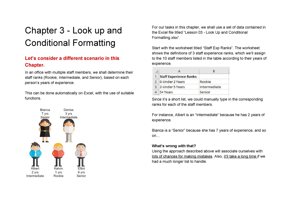 Chapter 3 - Look Up And Conditional Formatting - Chapter 3 - Look Up ...