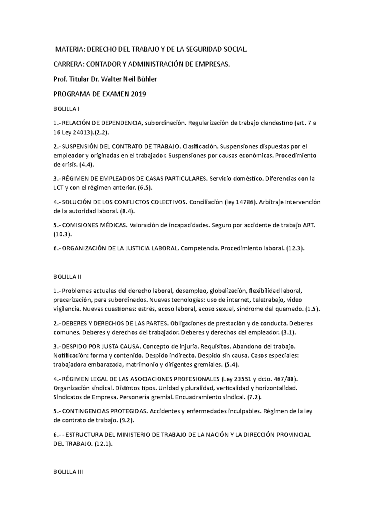 resumen Laboral - MATERIA: DERECHO DEL TRABAJO Y DE LA SEGURIDAD SOCIAL ...