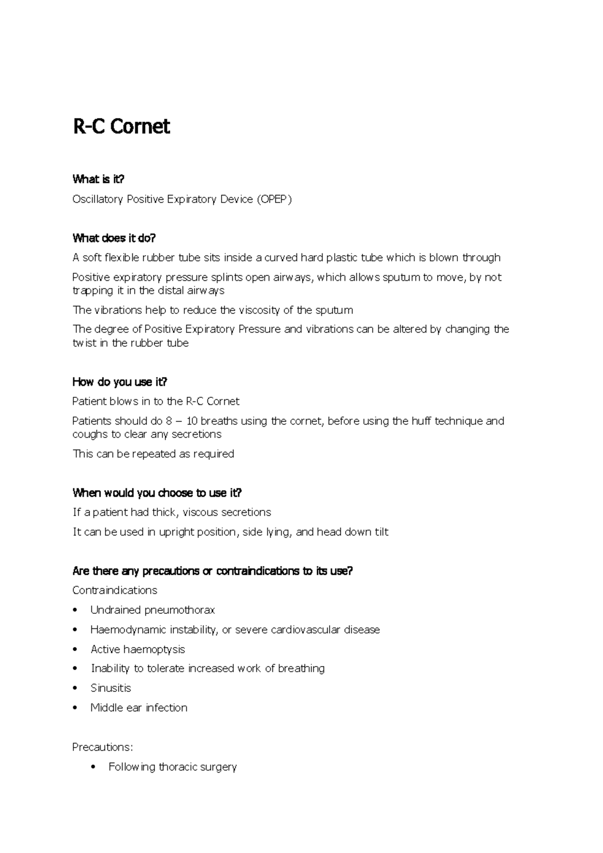 copy RC What is it? Oscillatory Positive Expiratory