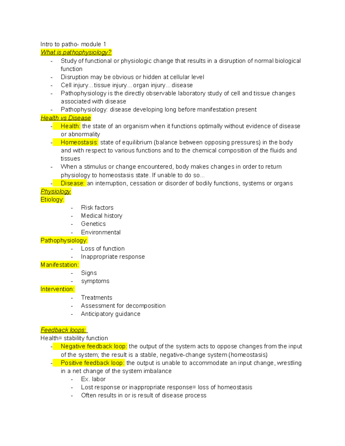 Module 1- Intro To Pathophysiology (apoptosis And Cellular Death ...