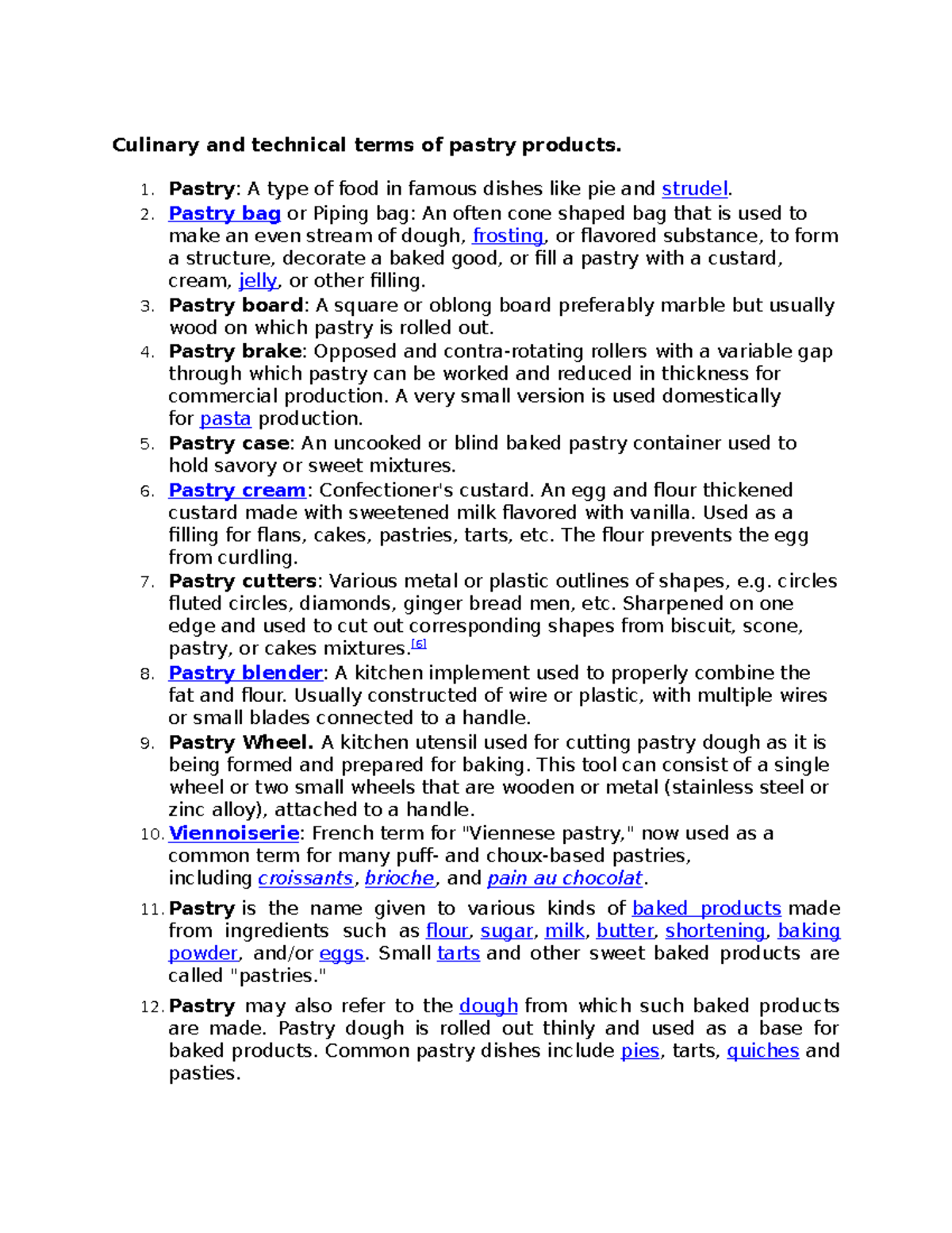 Baking Module Terms Cherry AbonLucena Culinary and technical terms