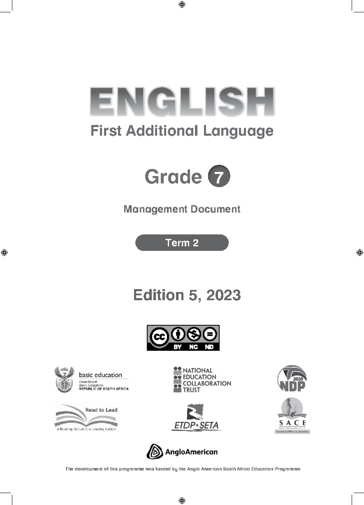 Gr 7 Term 2 2023 Psrip EFAL Management Document - First Additional ...