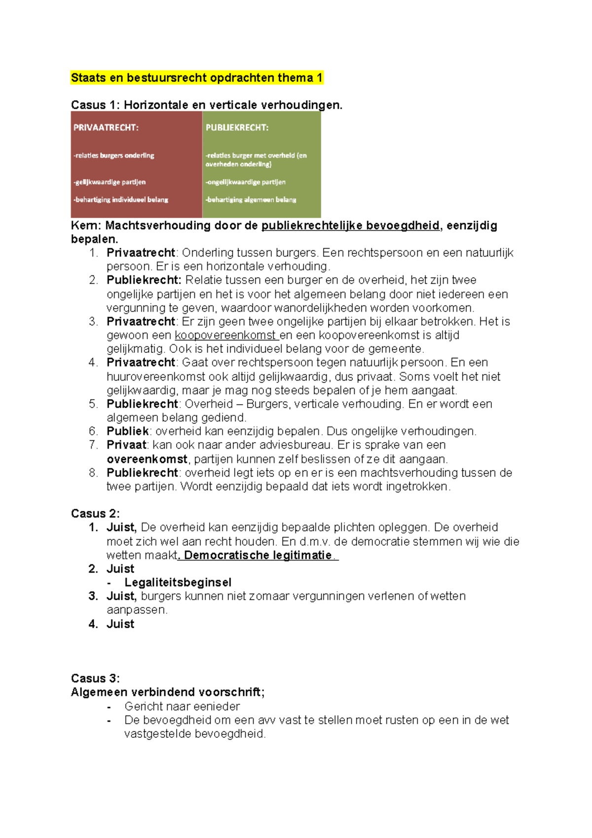 Opdrachten Thema 1 (Bestuursrecht) - Staats En Bestuursrecht Opdrachten ...