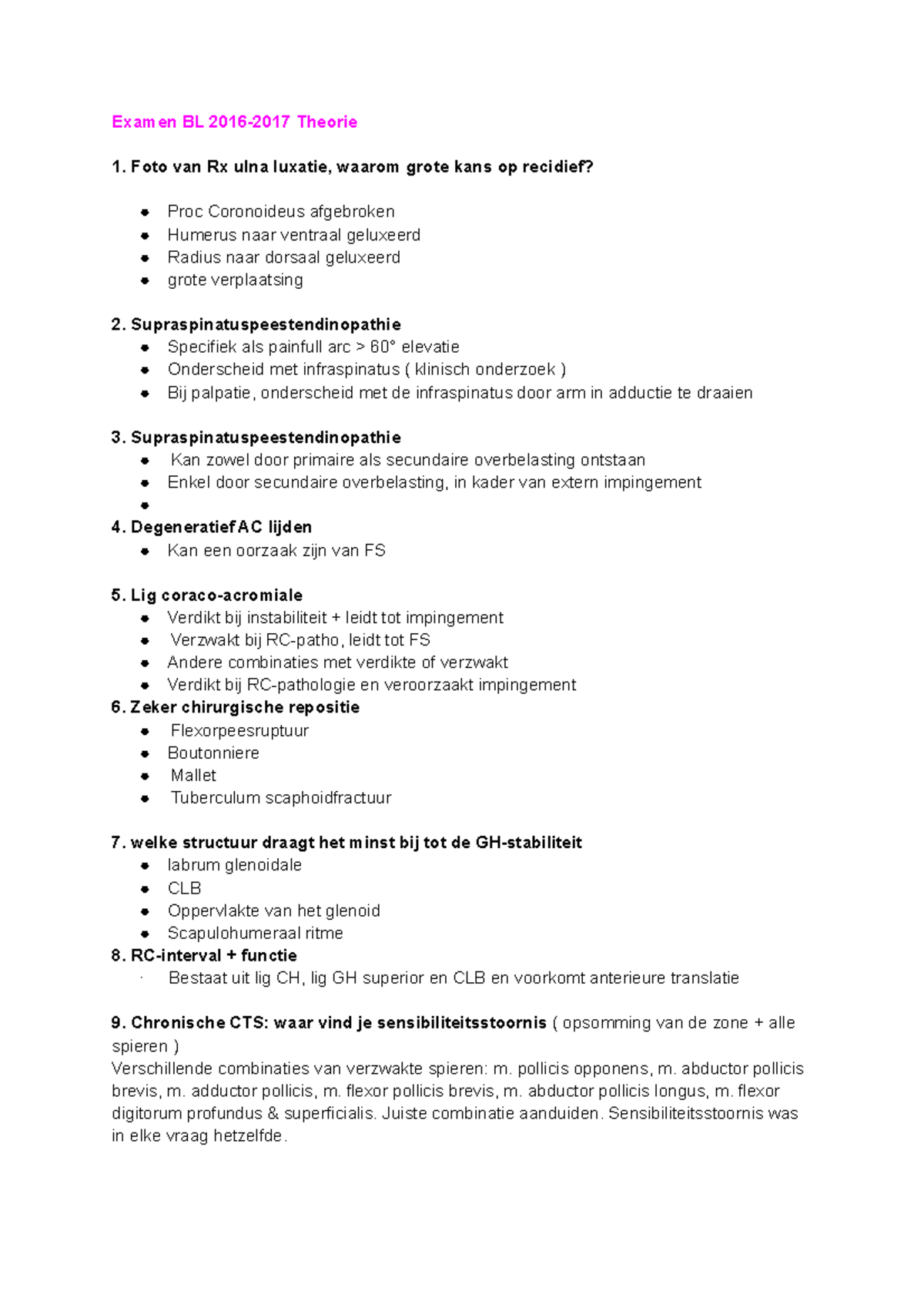 Proef Oefen Tentamen 2017 Vragen Examen BL 2016 2017 Theorie 1 Foto