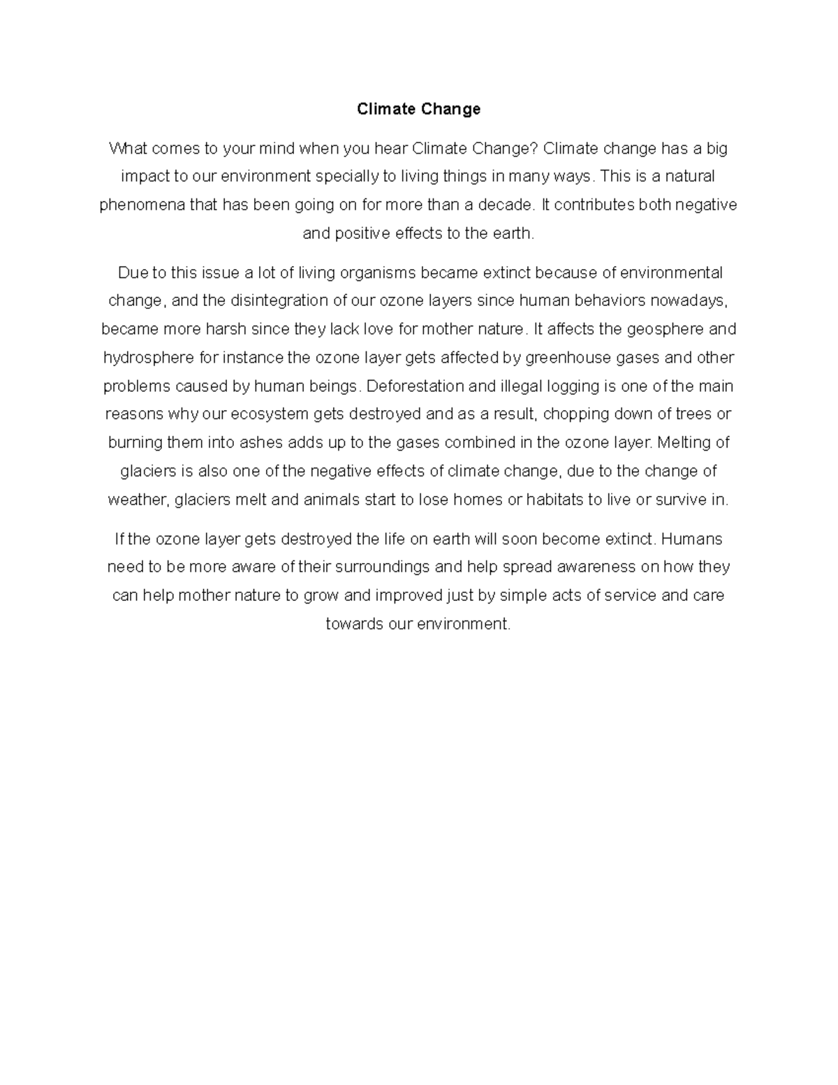 Document 2 - climate - Climate Change What comes to your mind when you ...