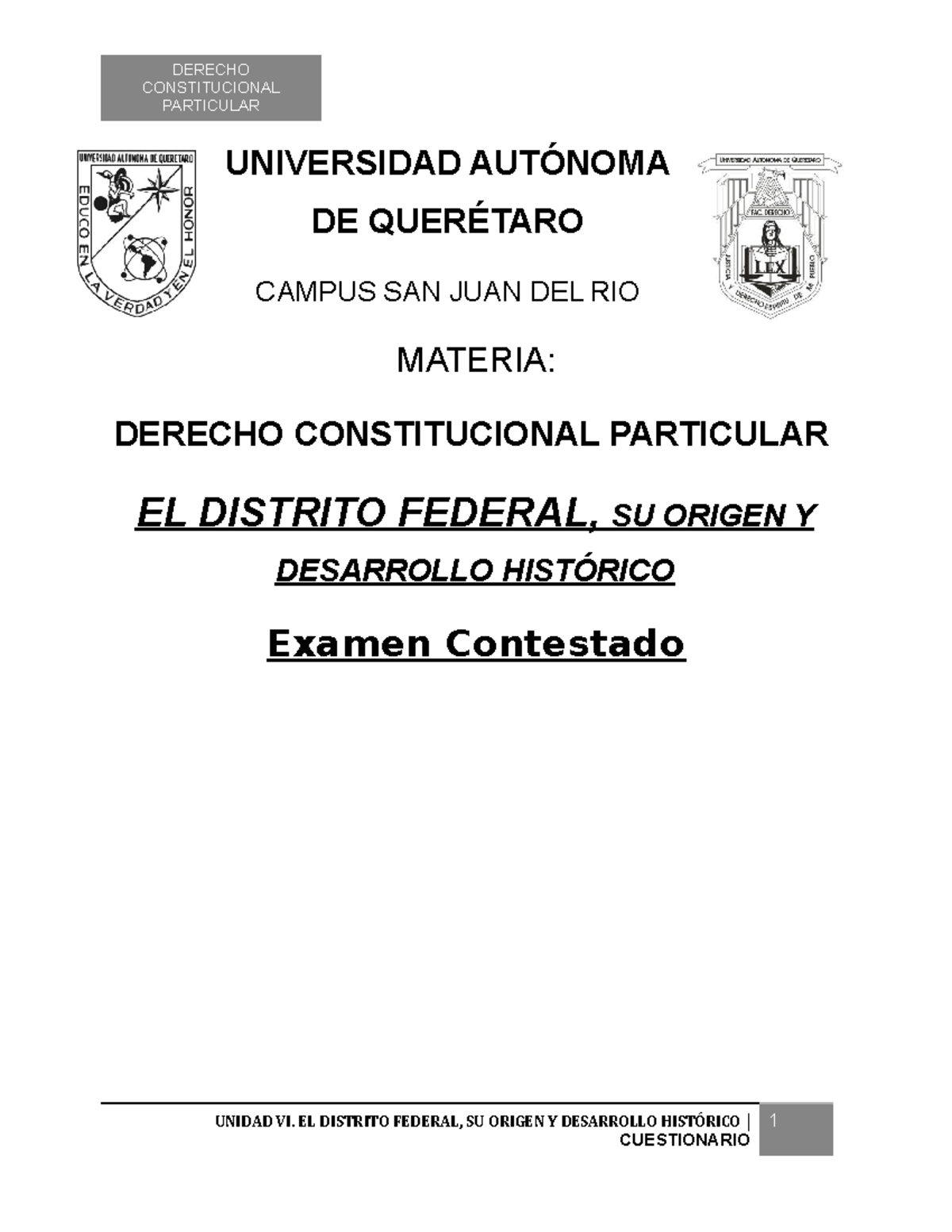 Examen 15 Diciembre 2017, preguntas y respuestas - DERECHO ...