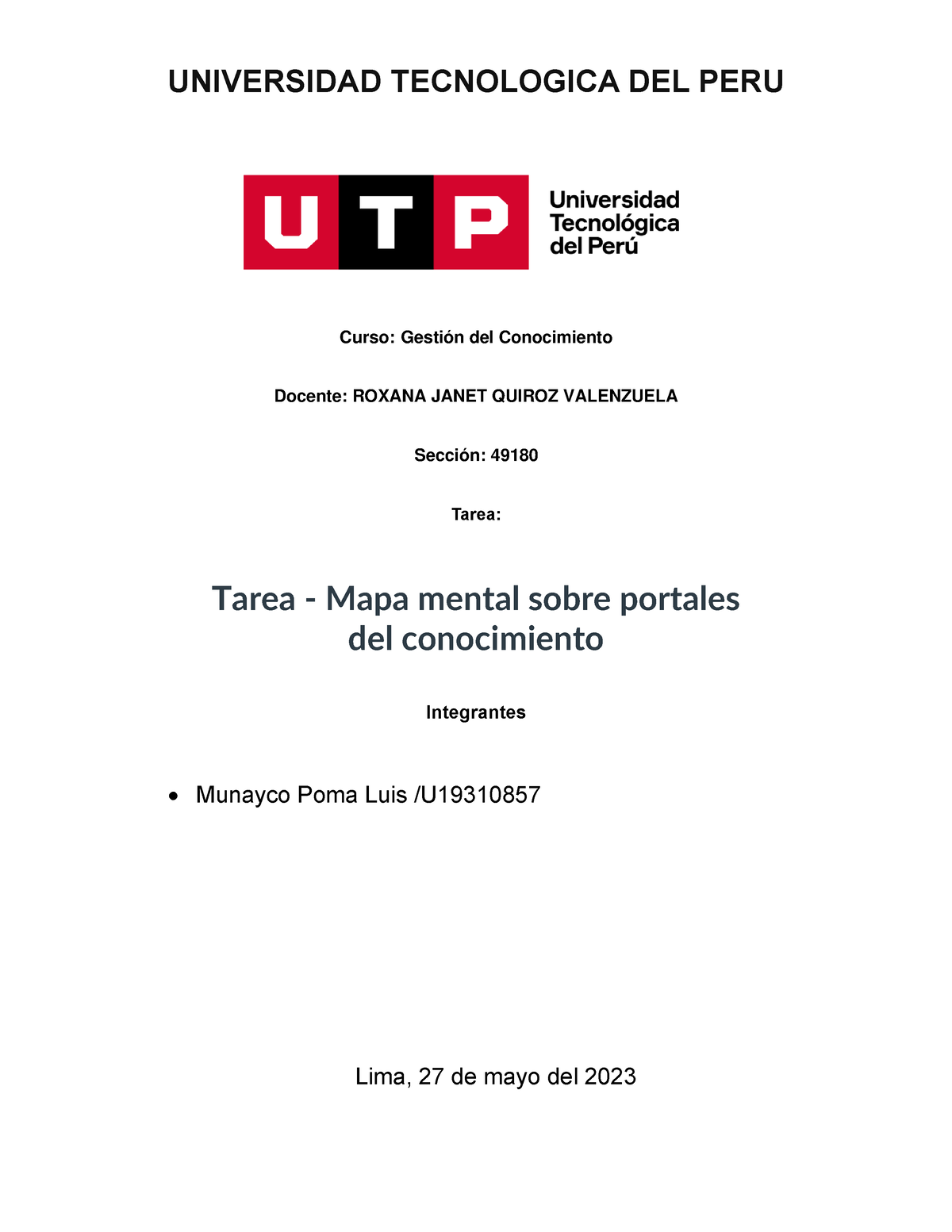 Semana Tarea Mapa Mental Sobre Portales Del Conocimiento Teor A Del