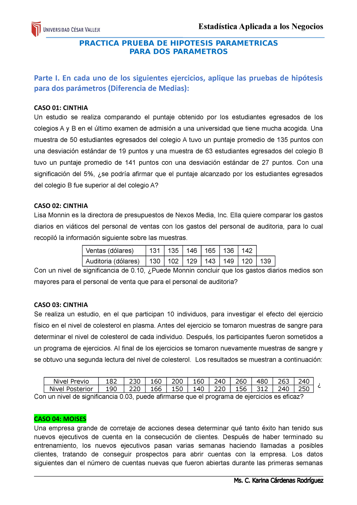 Practica 6- Moises Rivas - PRACTICA PRUEBA DE HIPOTESIS PARAMETRICAS ...