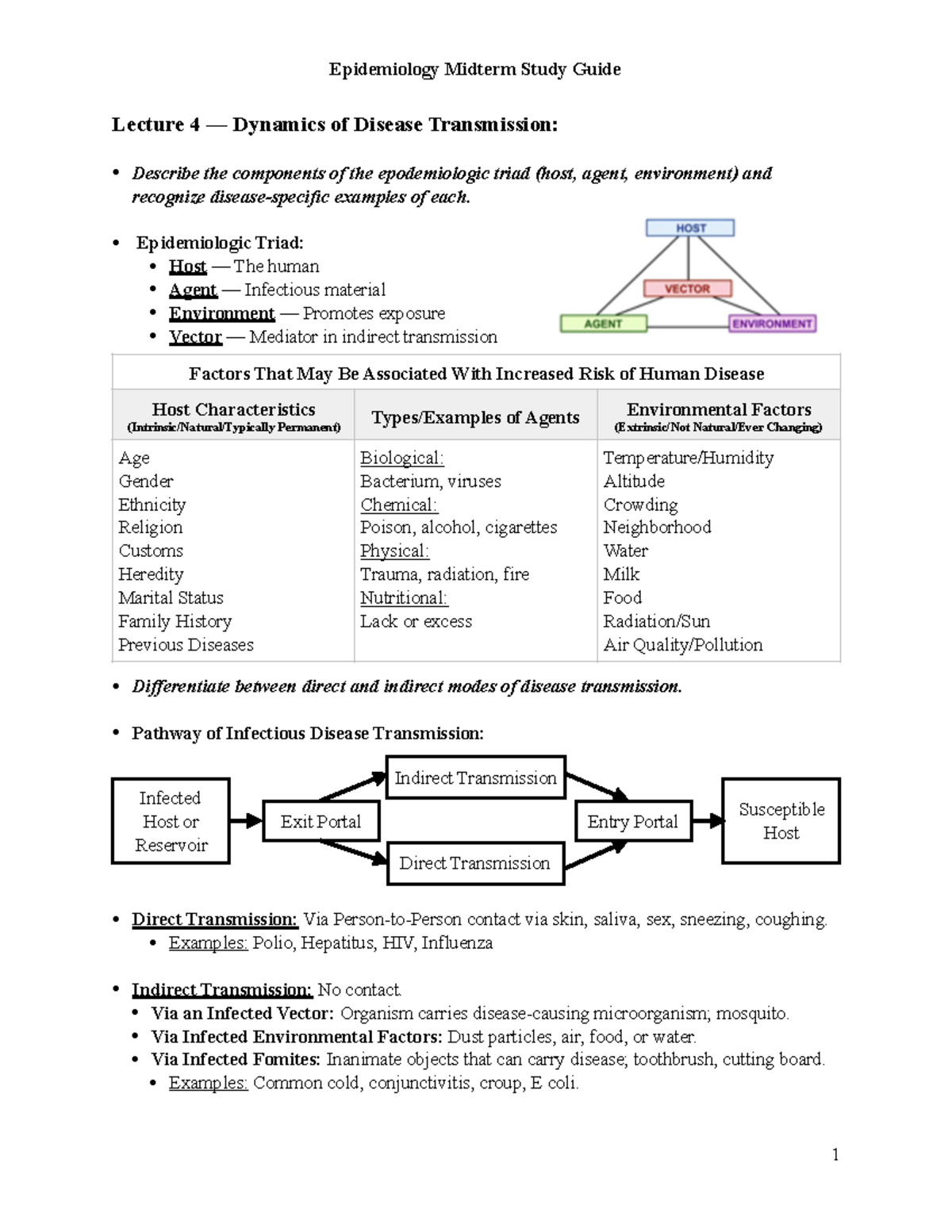 Epidemiology Midterm Study Guide - Epidemiology Midterm Study Guide ...