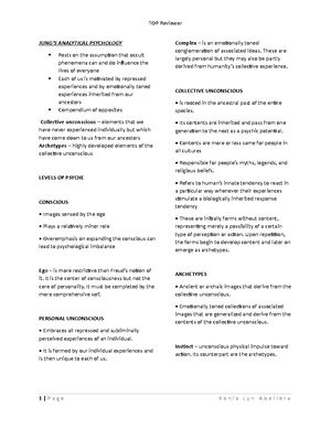 Frued Notes - Reviewer for Sigmund Freud's theory - 02/16/ Sigmund ...