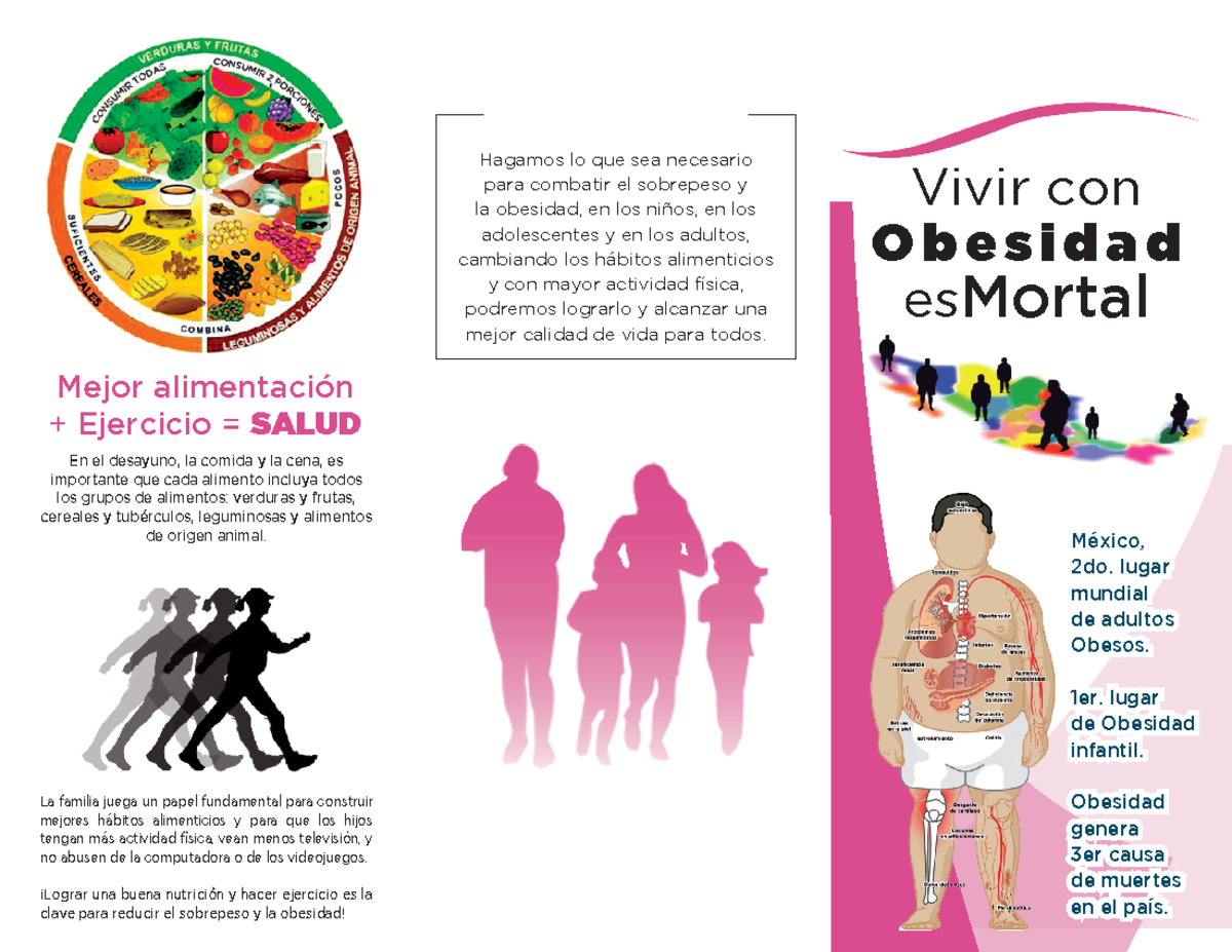 Tríptico de la obesidad - Vivir con O b e s i d a d esMortal La familia