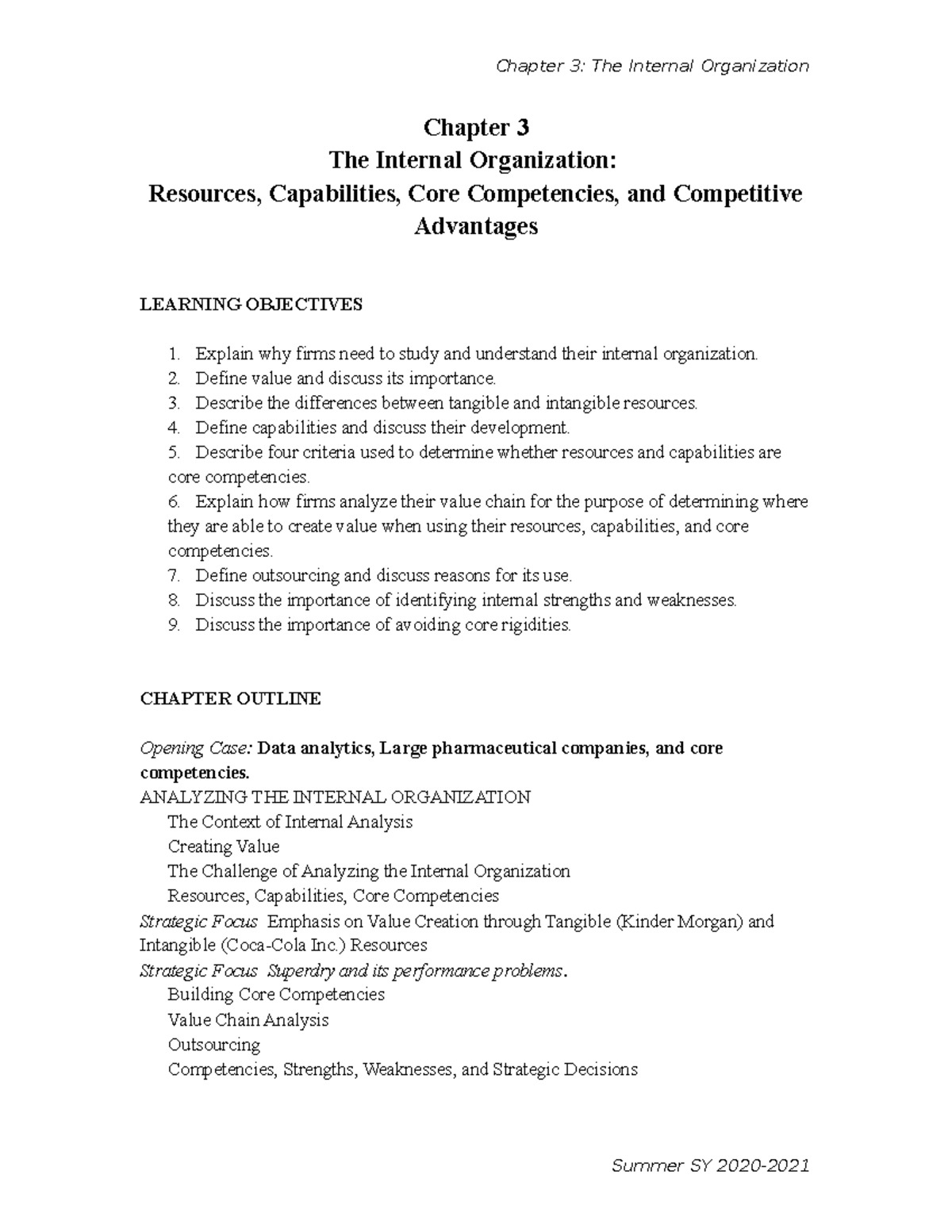 C3 Handout Bsa Chapter 3 The Internal Organization Resources