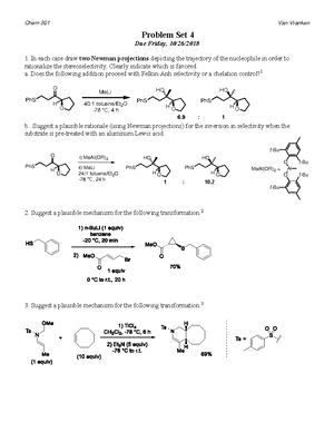 Probset 3 - Chem Practice Material And Answer Key - Problem Set 3 Due ...