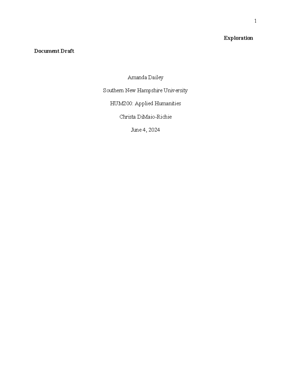 Exploration Document Draft - Exploration Document Draft Amanda Dailey ...