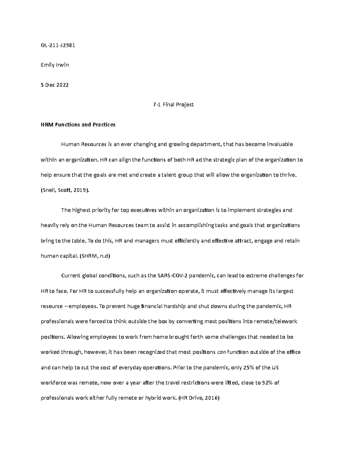 OL 211 Final Project - OL-211-J Emily Irwin 5 Dec 2022 7-1 Final ...
