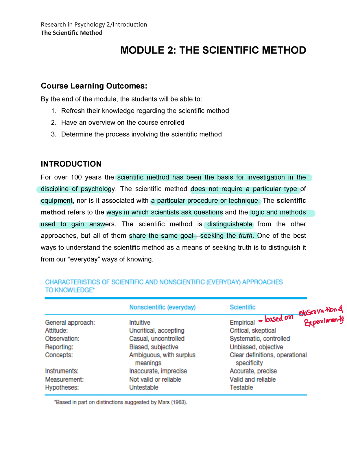 assignment 2 scientific method