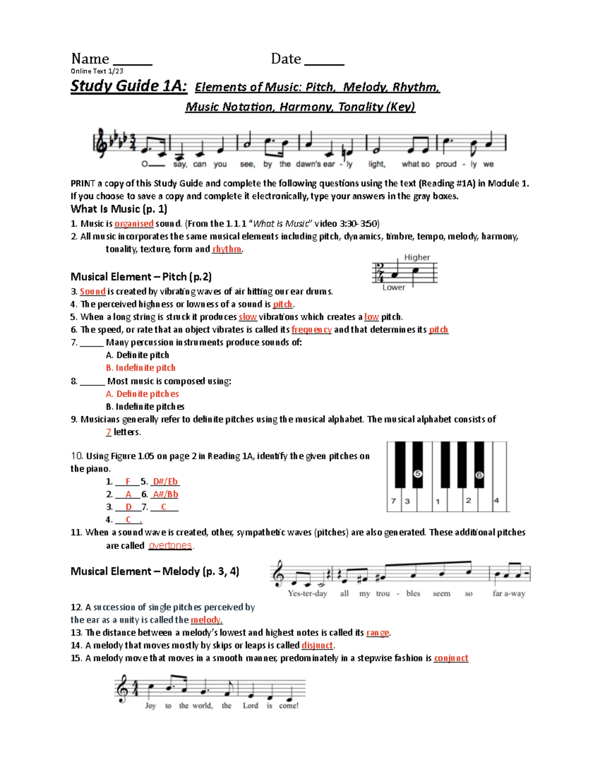 identify musical ideas assignment 1